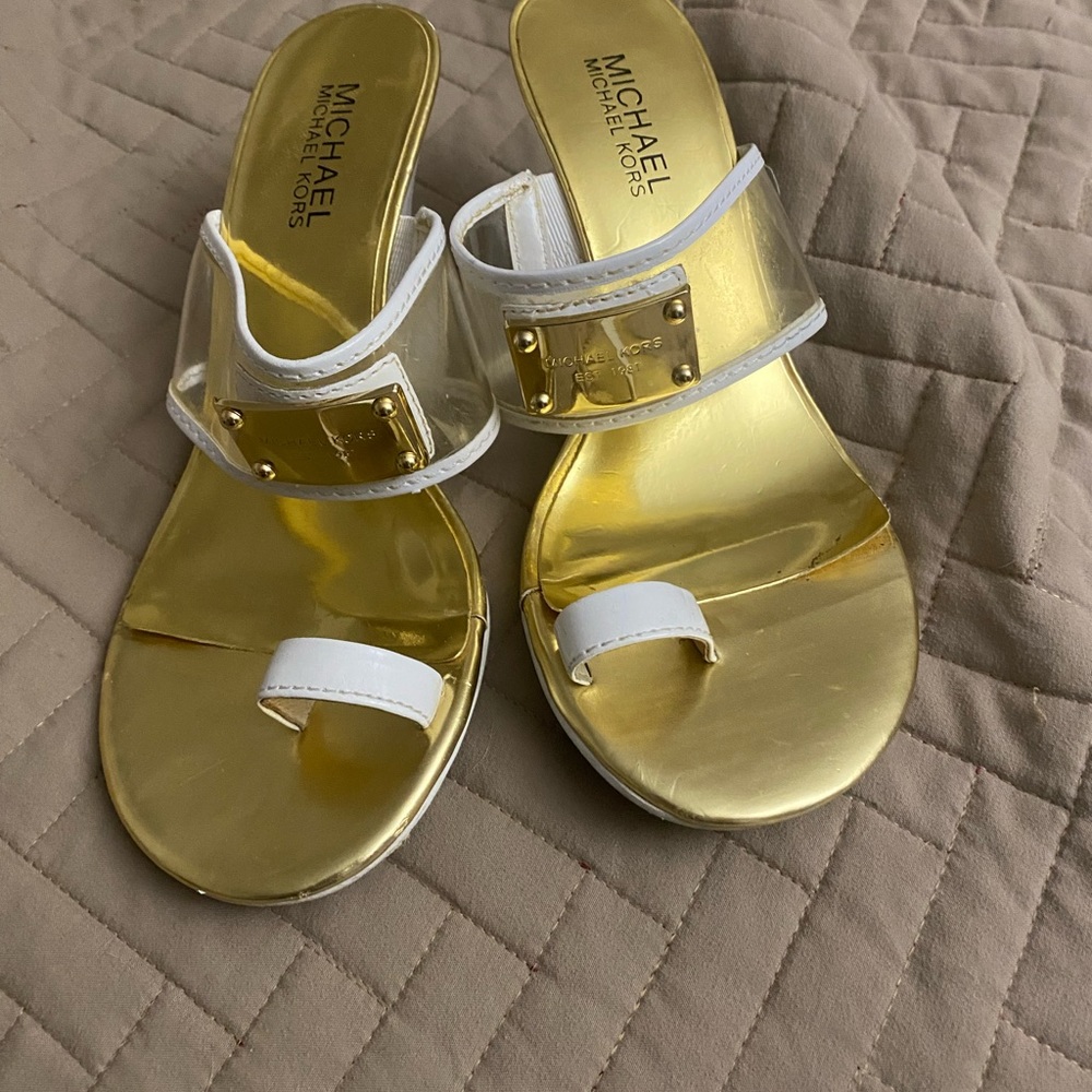 Michael Koran White Sandals - size 6